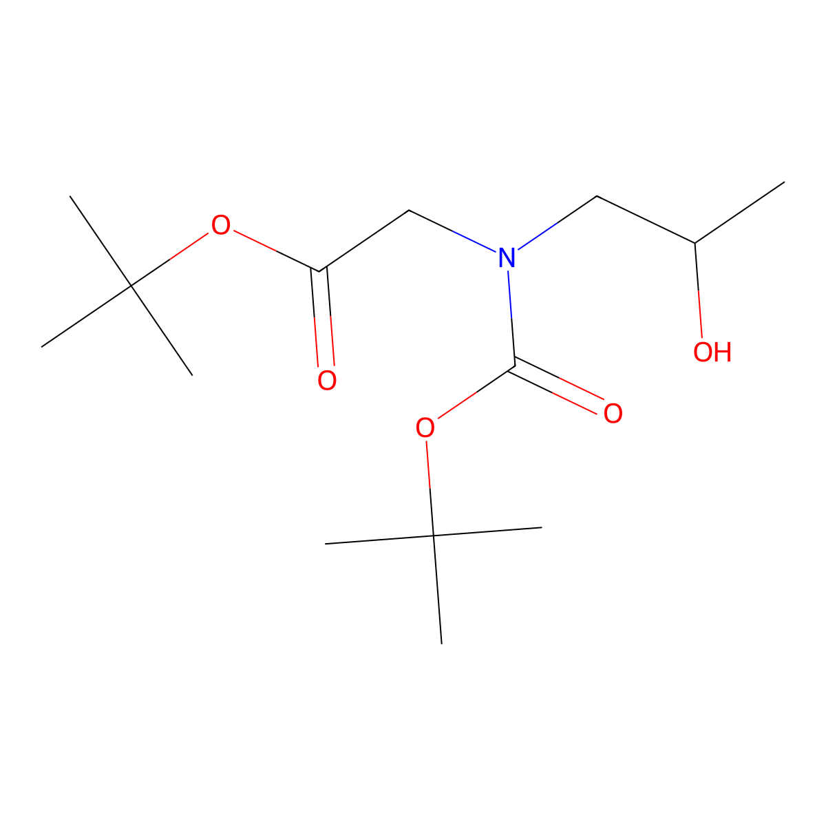Tert-butyl 2-{[(tert-butoxy)carbonyl](2-hydroxypropyl)amino}acetate molecular structure, CAS 2413870-62-7