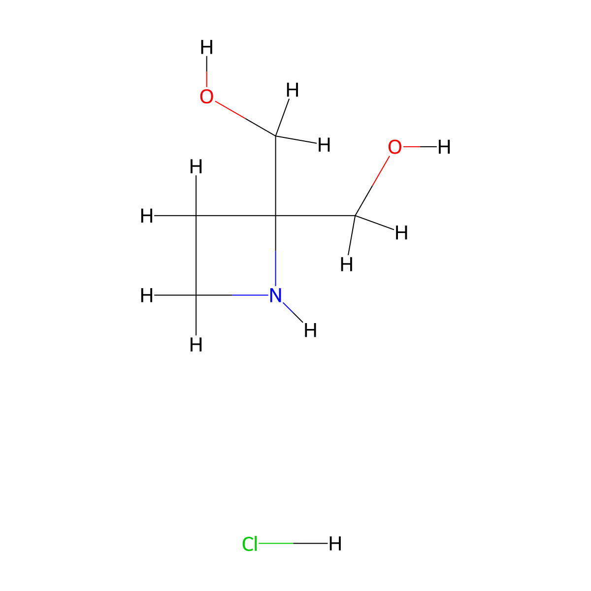 [2-(Hydroxymethyl)azetidin-2-yl]methanol;hydrochloride molecular structure, CAS 2413874-43-6