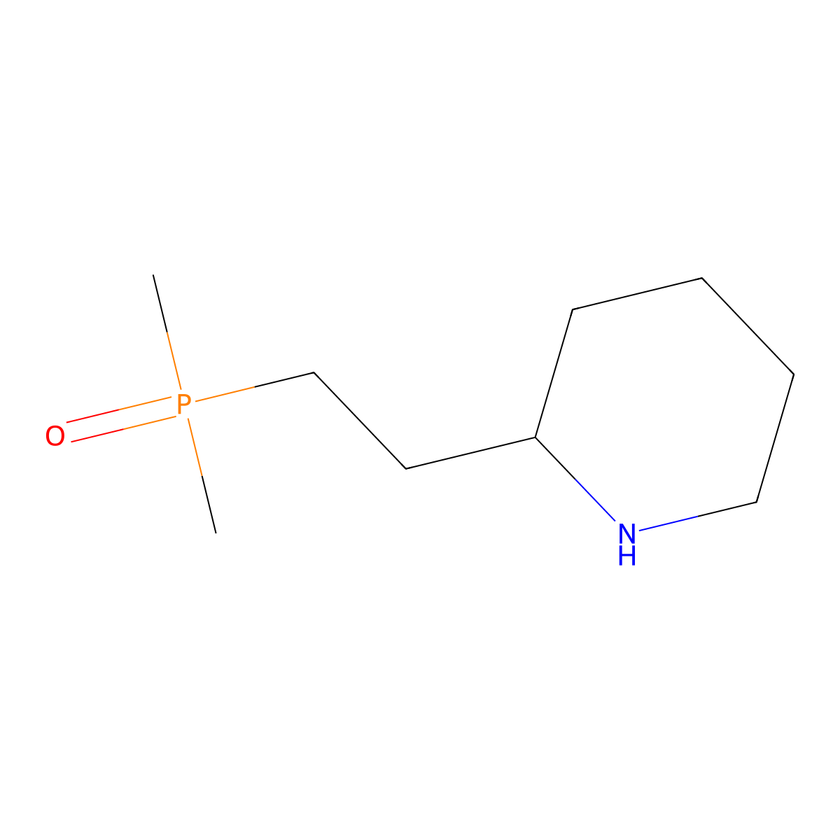2-[2-(Dimethylphosphoryl)ethyl]piperidine molecular structure, CAS 2413874-78-7