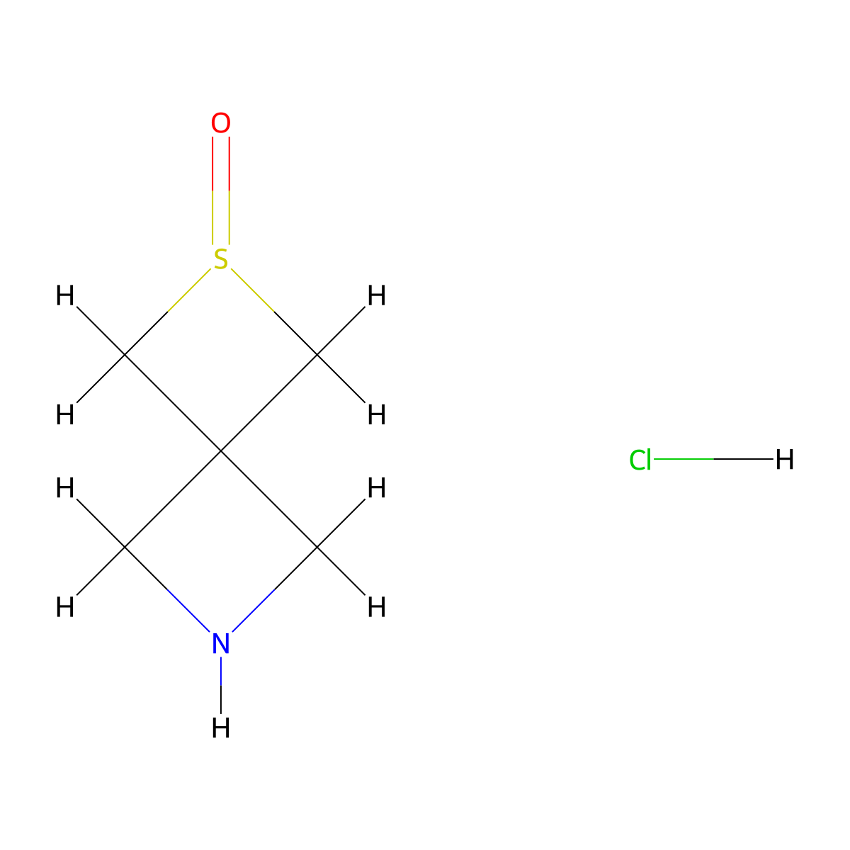 2Lambda4-thia-6-azaspiro[3.3]heptan-2-one hydrochloride molecular structure, CAS 2413874-86-7