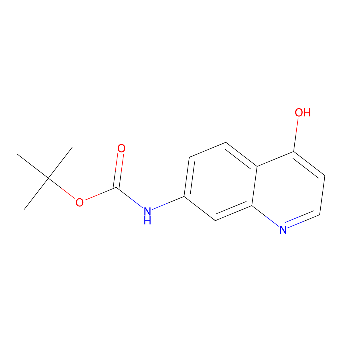 tert-butyl N-(4-hydroxyquinolin-7-yl)carbamate molecular structure, CAS 2413874-92-5
