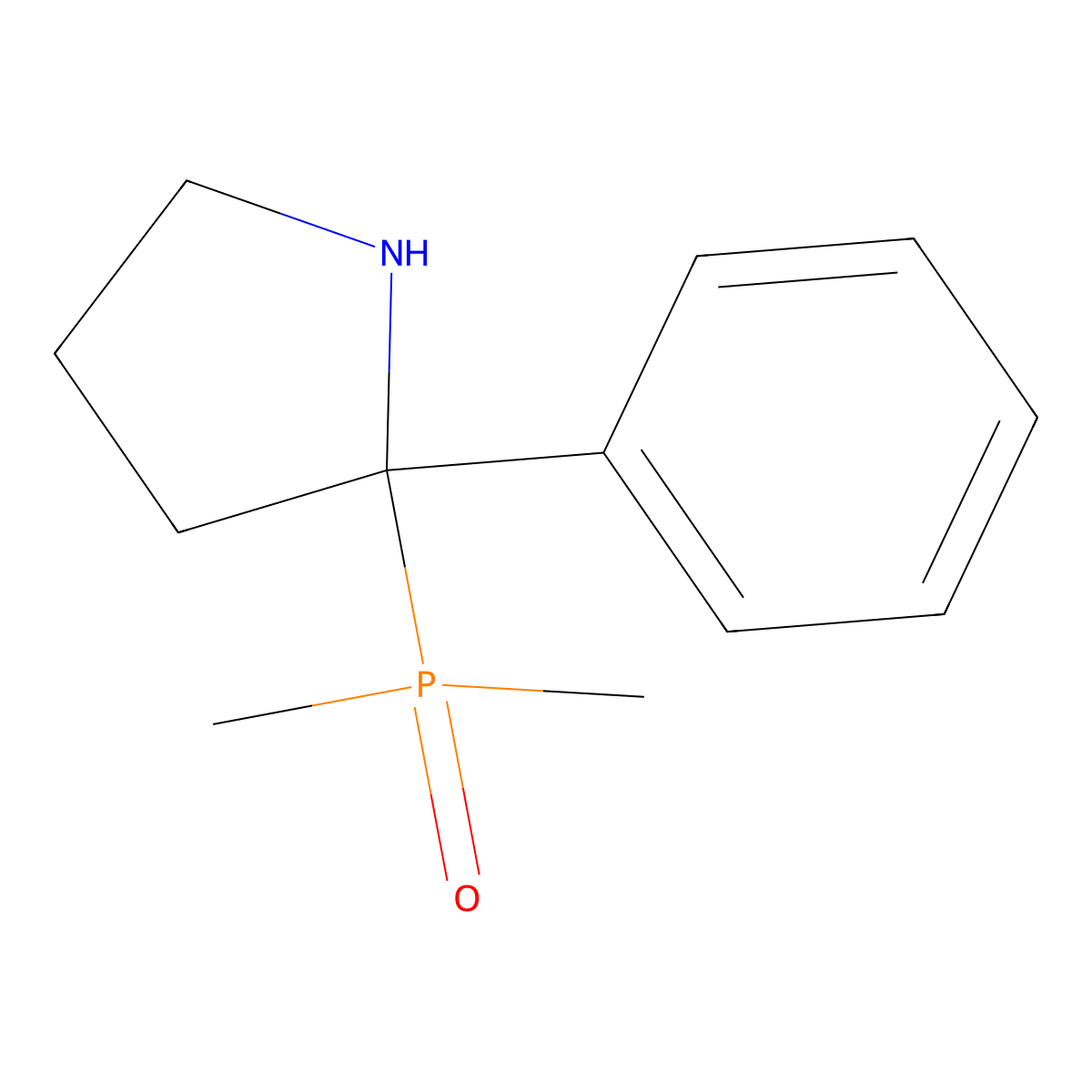 2-(Dimethylphosphoryl)-2-phenylpyrrolidine molecular structure, CAS 2413875-10-0