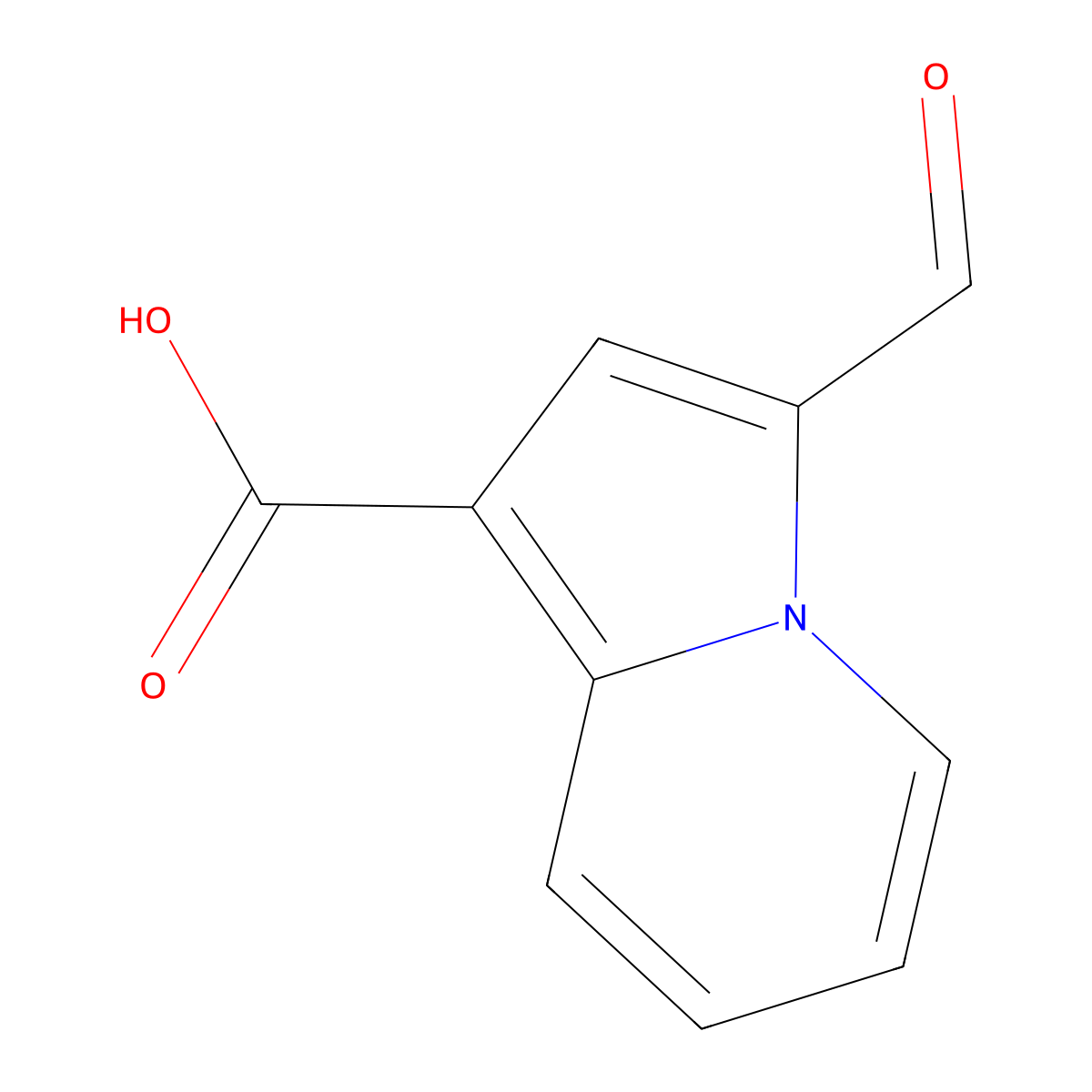 3-Formylindolizine-1-carboxylic acid molecular structure, CAS 2413875-37-1