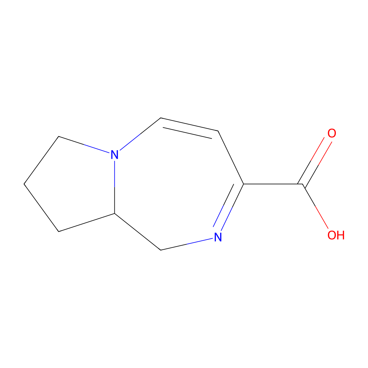 1H,7H,8H,9H,9aH-pyrrolo[1,2-a][1,4]diazepine-3-carboxylic acid molecular structure, CAS 2413875-64-4