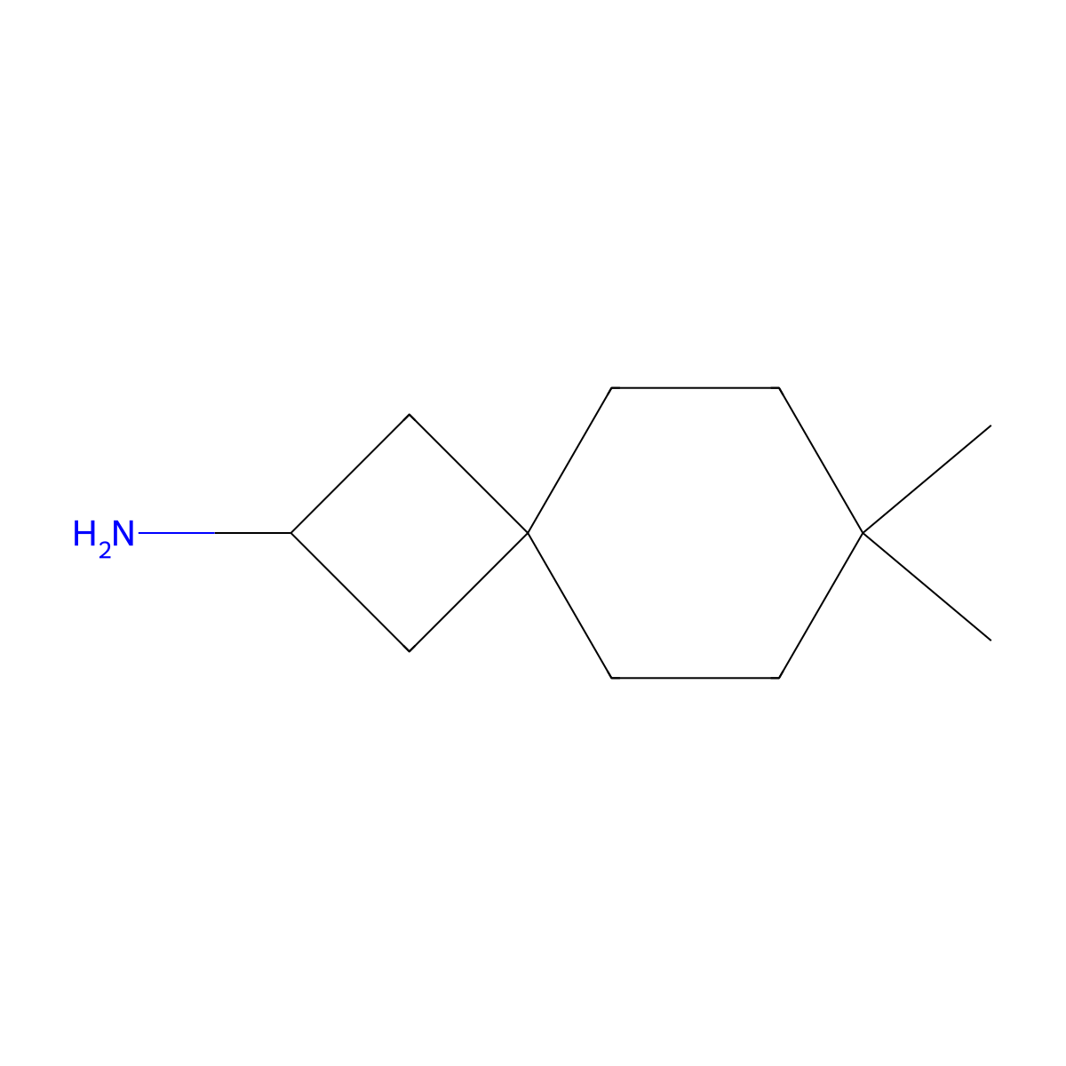7,7-Dimethylspiro[3.5]nonan-2-amine molecular structure, CAS 2413875-76-8