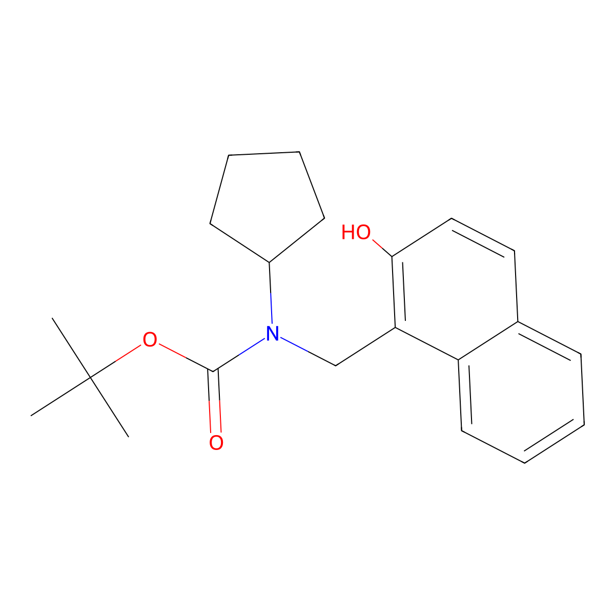 tert-butyl N-cyclopentyl-N-[(2-hydroxynaphthalen-1-yl)methyl]carbamate molecular structure, CAS 2413876-53-4