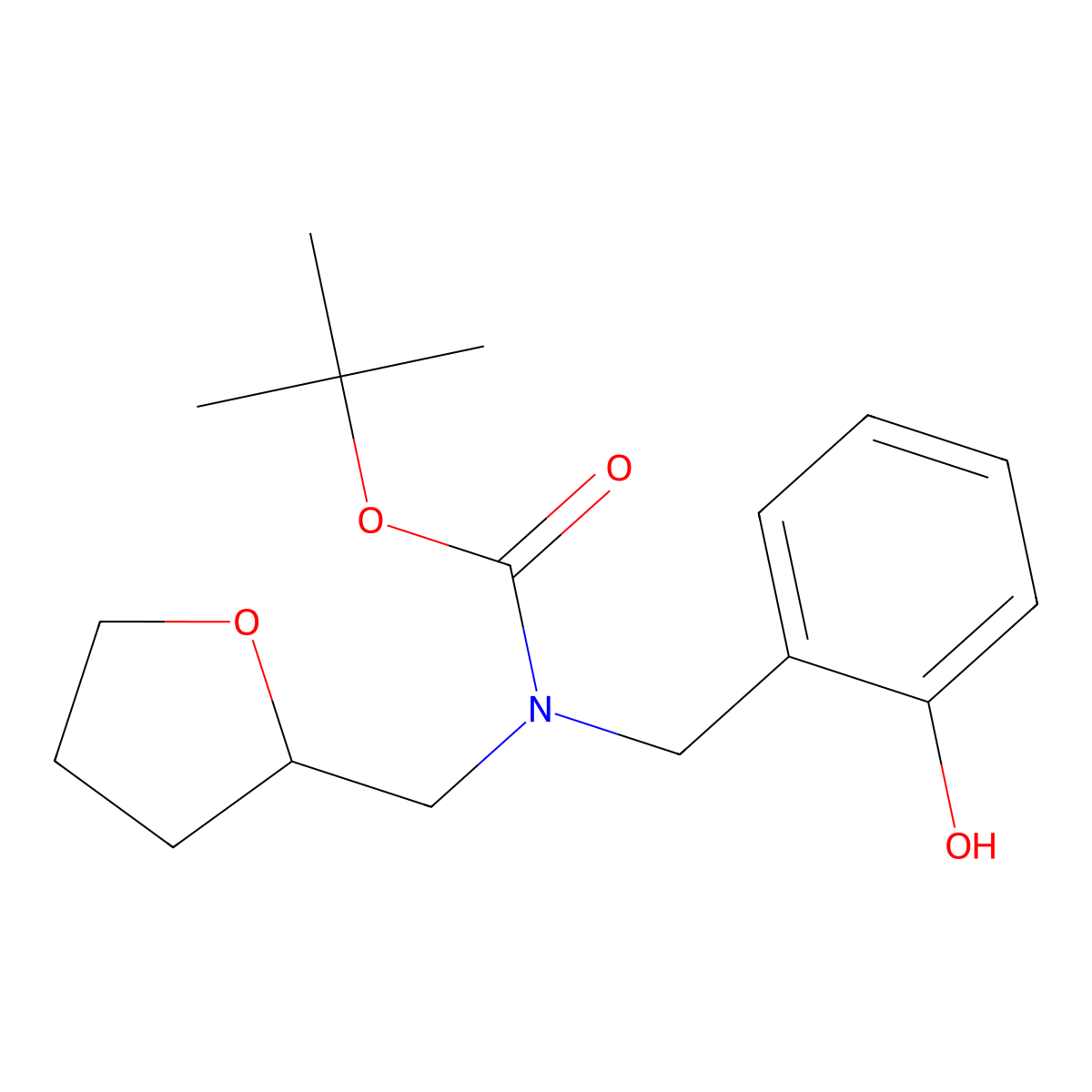tert-butyl N-[(2-hydroxyphenyl)methyl]-N-[(oxolan-2-yl)methyl]carbamate molecular structure, CAS 2413877-13-9