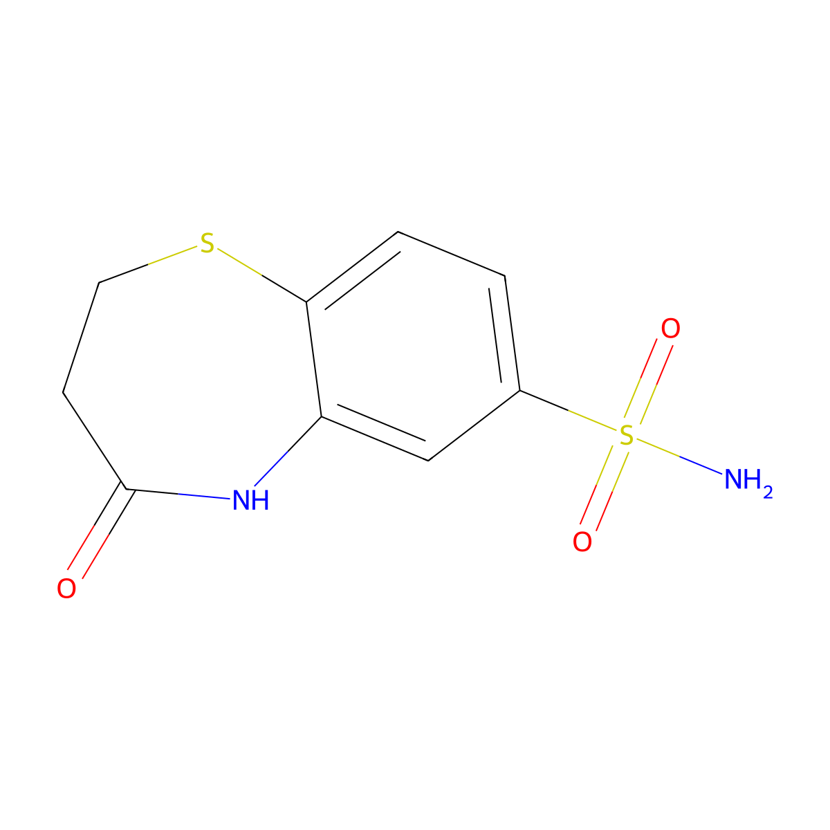 4-Oxo-2,3,4,5-tetrahydro-1,5-benzothiazepine-7-sulfonamide molecular structure, CAS 2413877-33-3