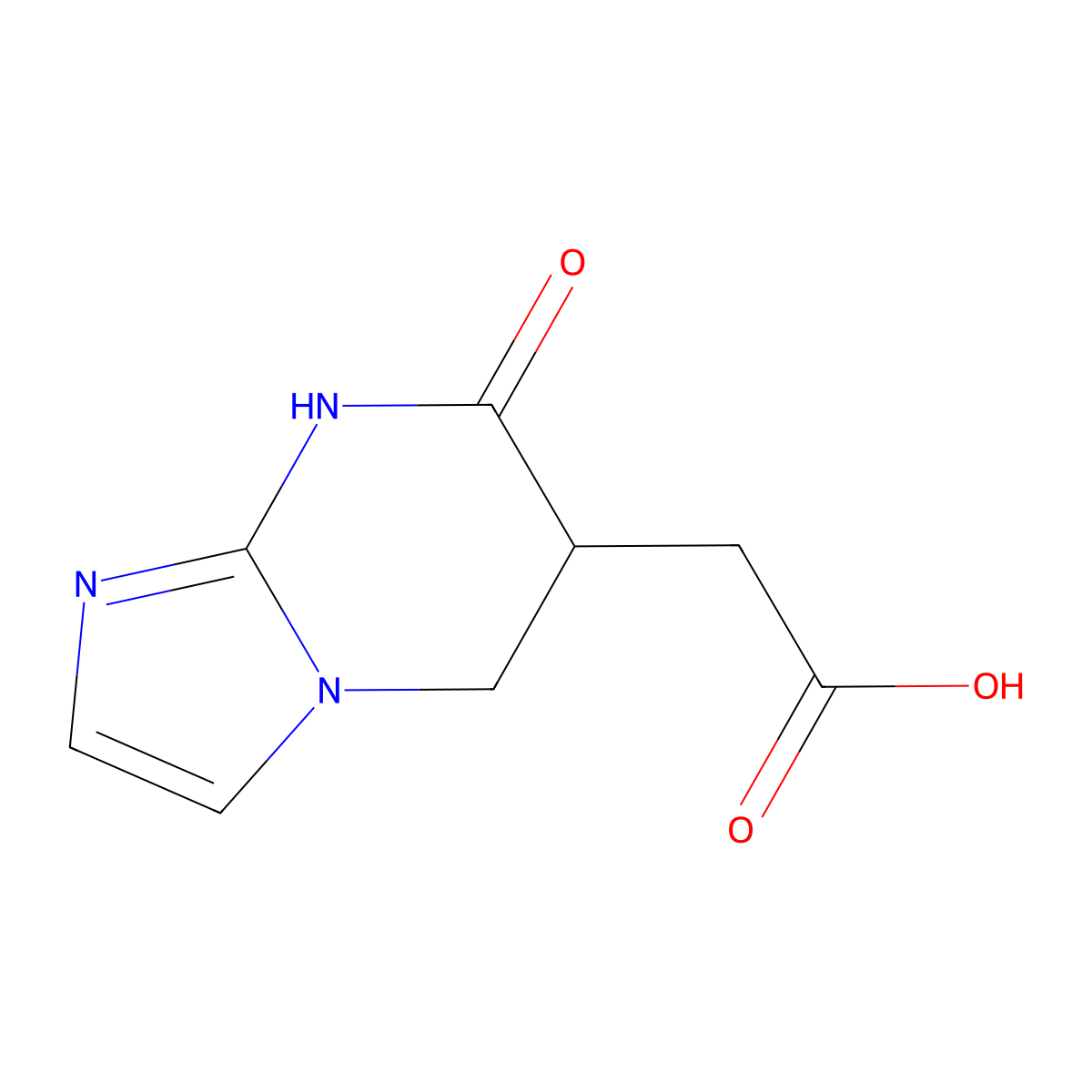 2-(7-Oxo-6,8-dihydro-5H-imidazo[1,2-a]pyrimidin-6-yl)acetic acid molecular structure, CAS 2413877-48-0