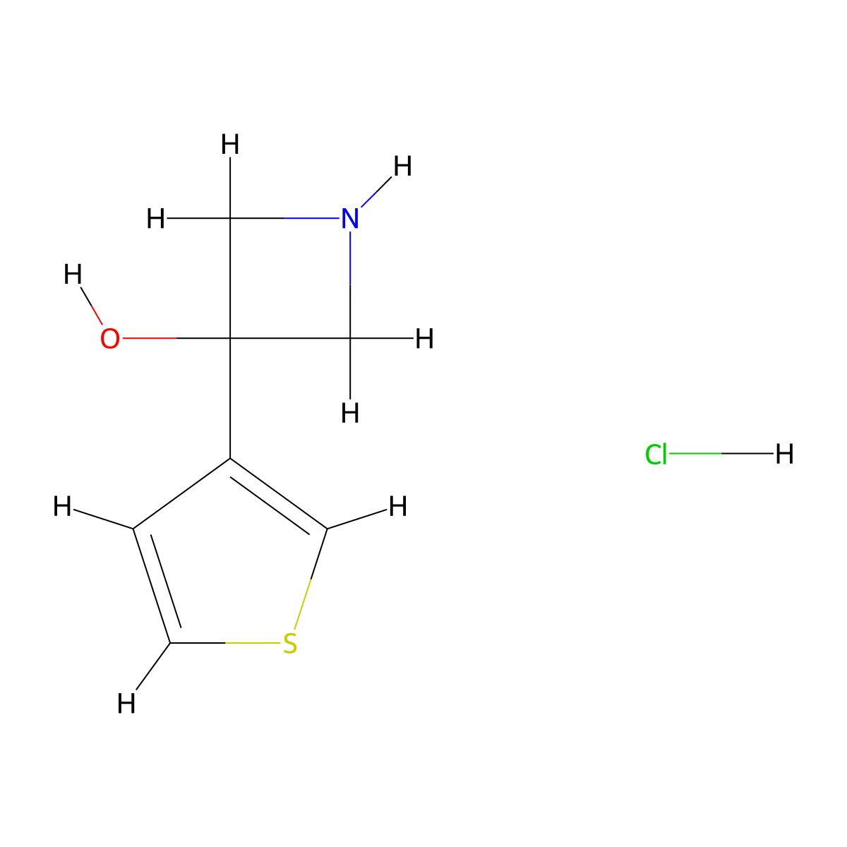 3-(Thiophen-3-yl)azetidin-3-ol hydrochloride molecular structure, CAS 2413877-64-0