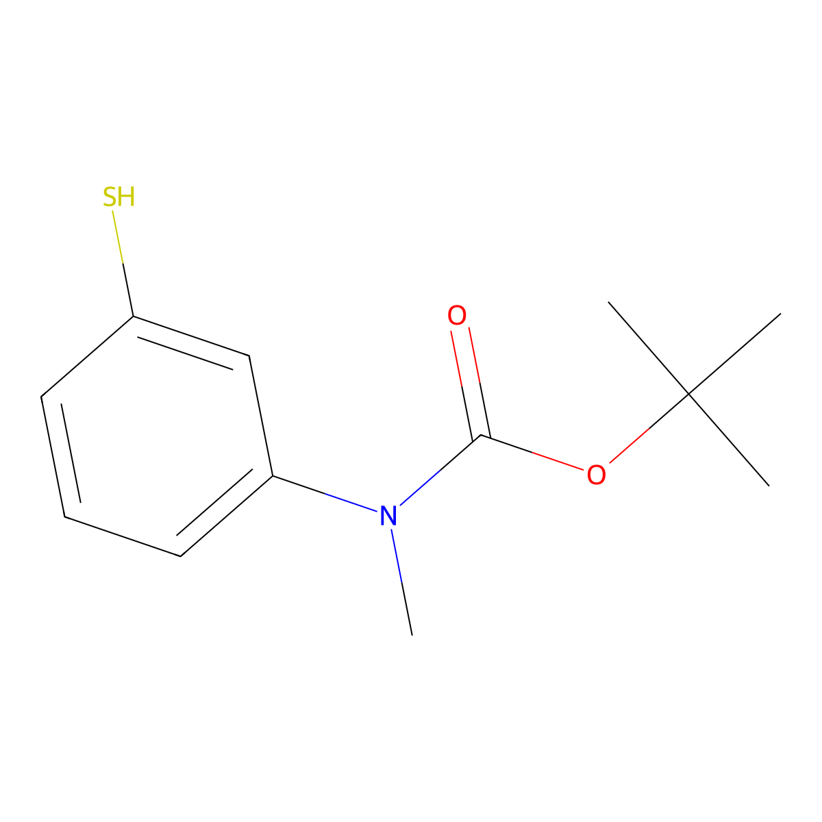 tert-butyl N-methyl-N-(3-sulfanylphenyl)carbamate molecular structure, CAS 2413878-04-1