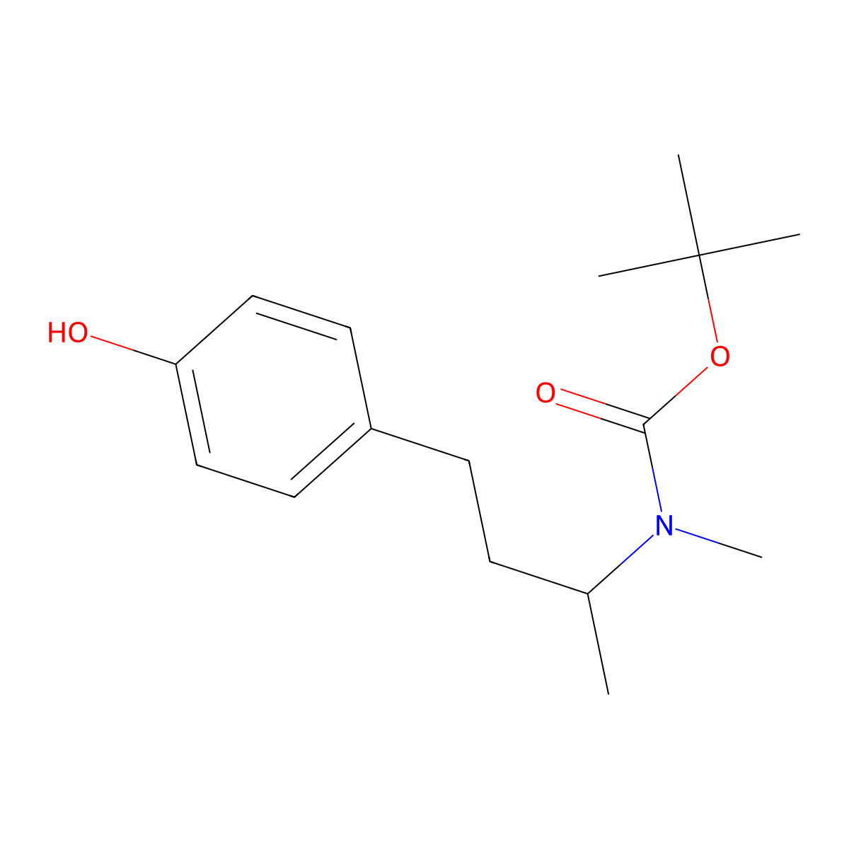 tert-butyl N-[4-(4-hydroxyphenyl)butan-2-yl]-N-methylcarbamate molecular structure, CAS 2413878-17-6