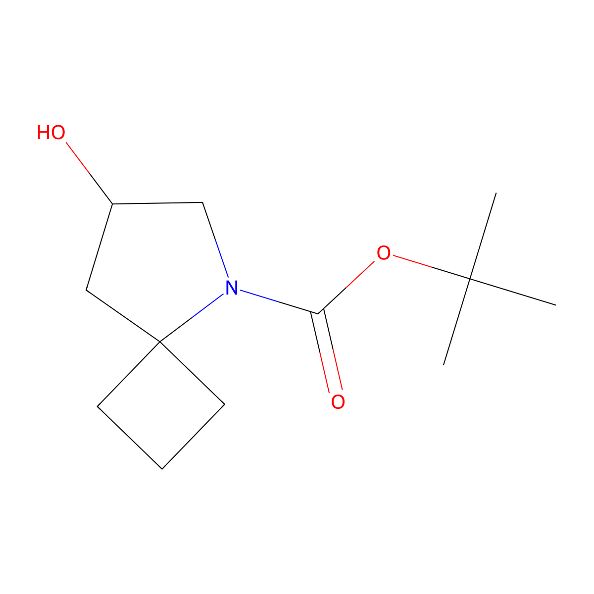 Tert-butyl 7-hydroxy-5-azaspiro[3.4]octane-5-carboxylate molecular structure, CAS 2413878-41-6