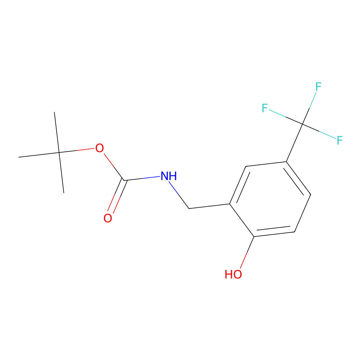 tert-butyl N-{[2-hydroxy-5-(trifluoromethyl)phenyl]methyl}carbamate molecular structure, CAS 2413878-59-6