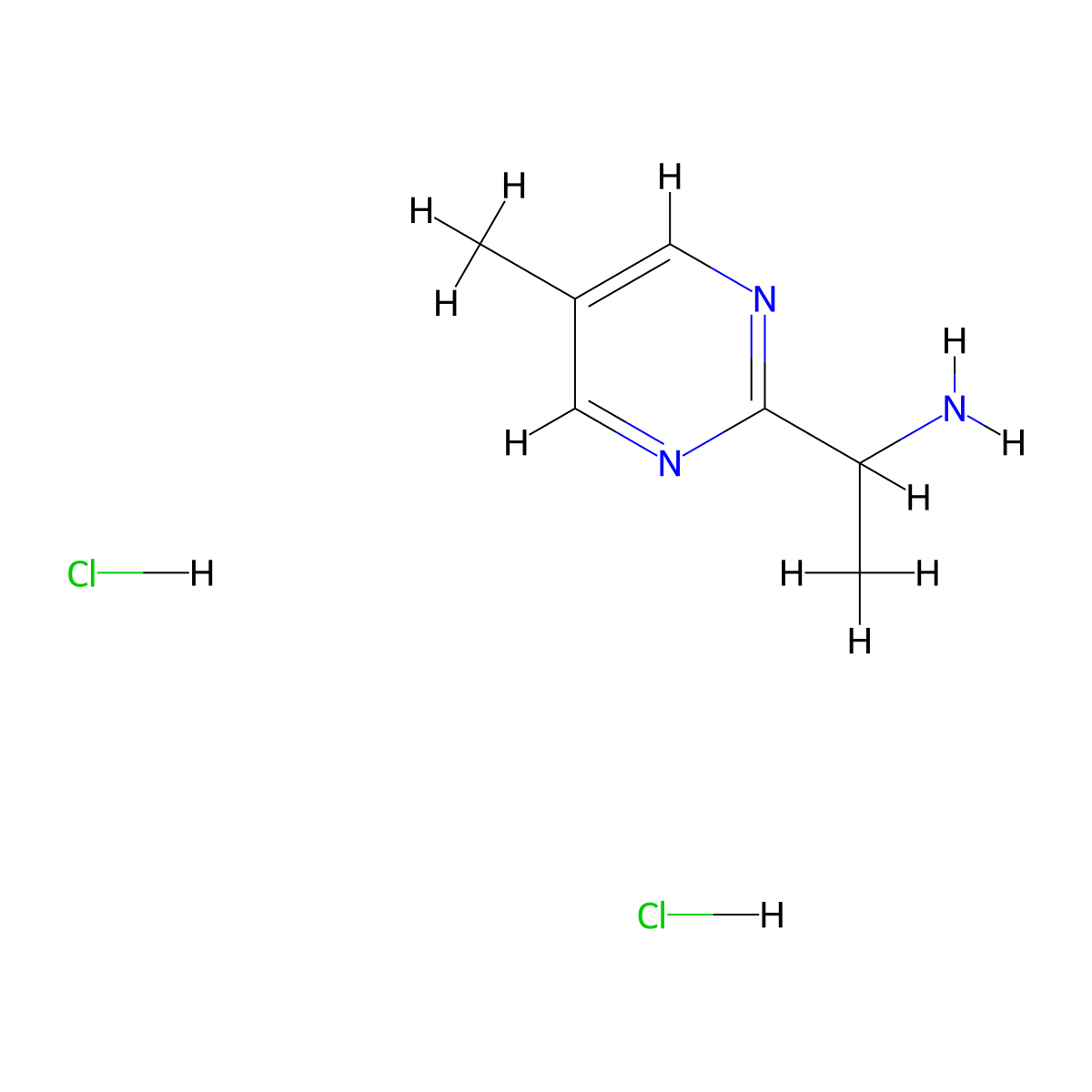 1-(5-Methylpyrimidin-2-yl)ethan-1-amine dihydrochloride molecular structure, CAS 2413878-64-3