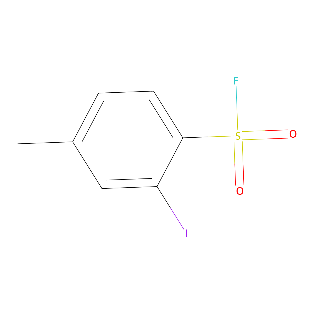 2-Iodo-4-methylbenzene-1-sulfonyl fluoride molecular structure, CAS 2413878-73-4