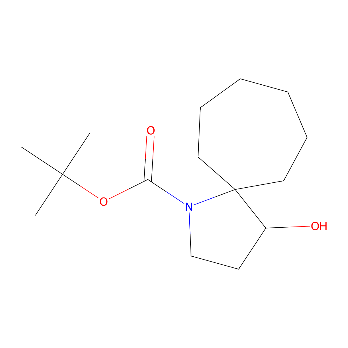 Tert-butyl 4-hydroxy-1-azaspiro[4.6]undecane-1-carboxylate molecular structure, CAS 2413878-92-7