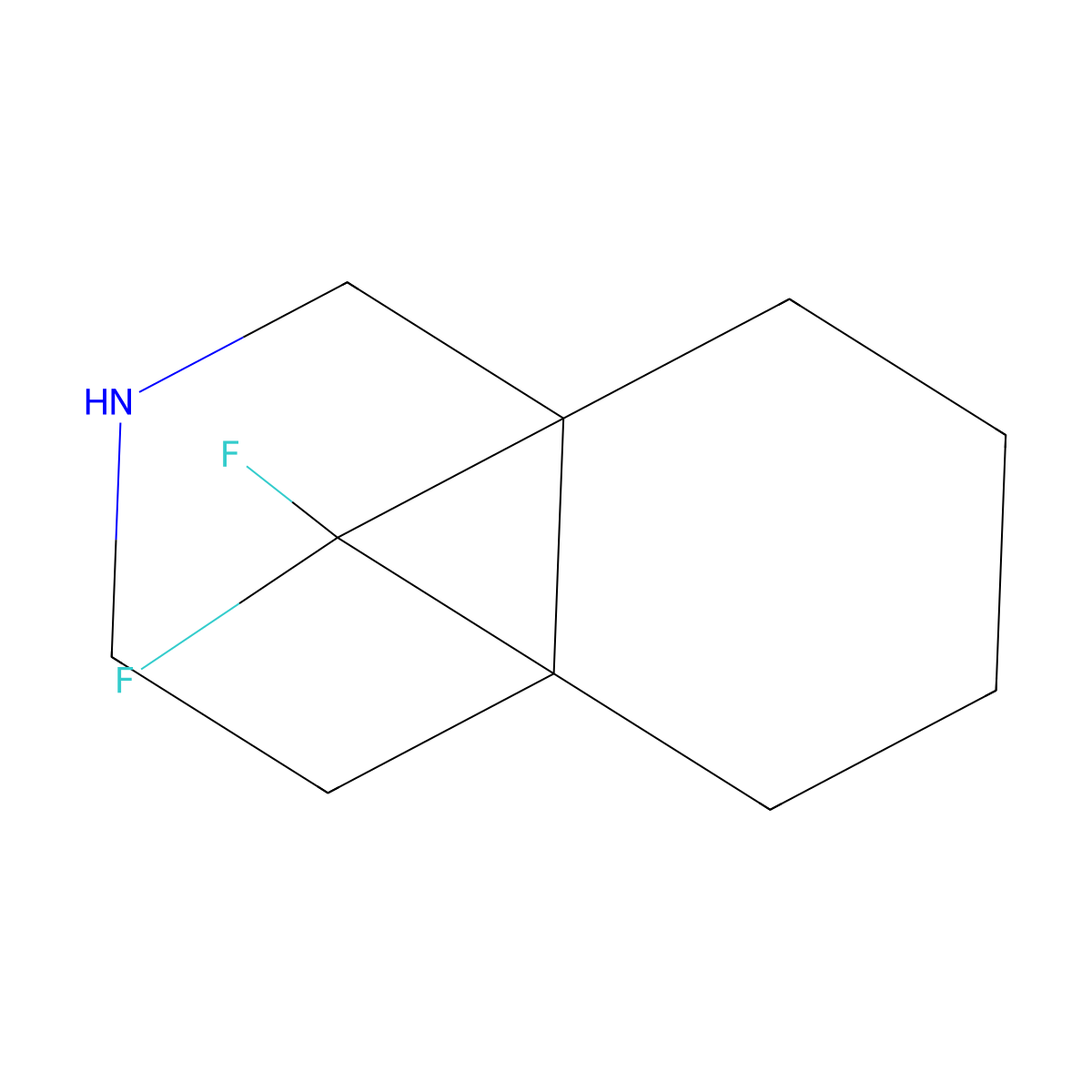11,11-Difluoro-3-azatricyclo[4.4.1.0,1,6]undecane molecular structure, CAS 2413878-93-8
