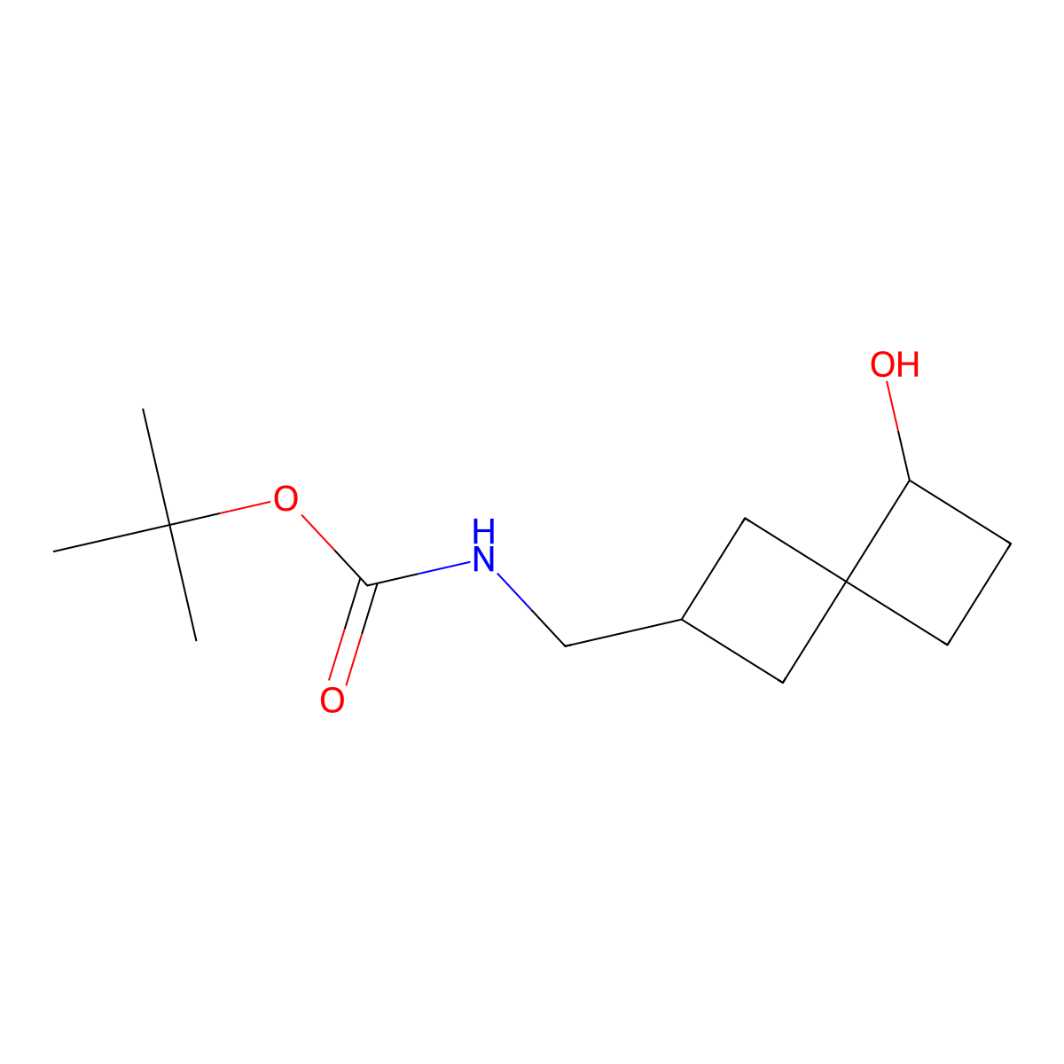 tert-butyl N-({5-hydroxyspiro[3.3]heptan-2-yl}methyl)carbamate molecular structure, CAS 2413879-05-5