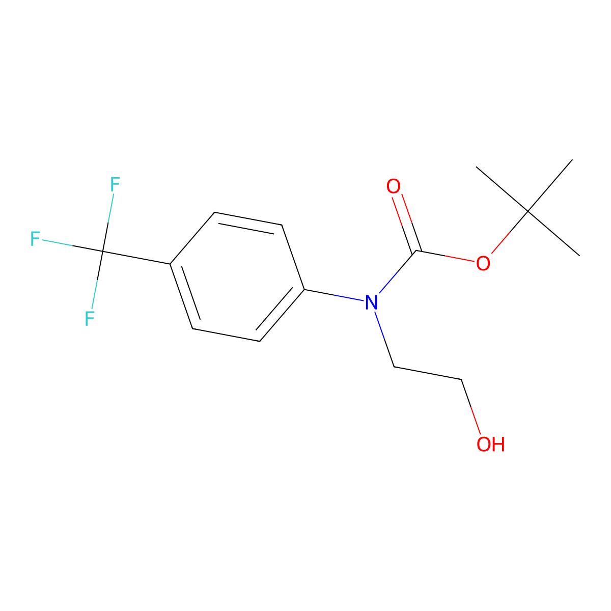 tert-butyl N-(2-hydroxyethyl)-N-[4-(trifluoromethyl)phenyl]carbamate molecular structure, CAS 2413882-96-7