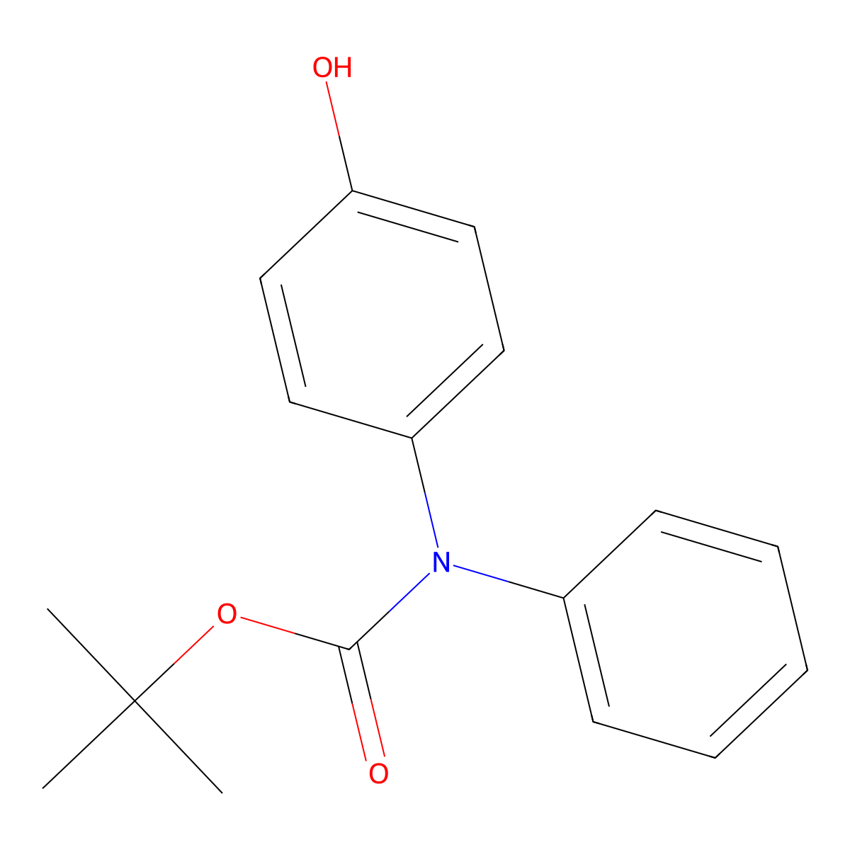 tert-butyl N-(4-hydroxyphenyl)-N-phenylcarbamate molecular structure, CAS 2413883-12-0