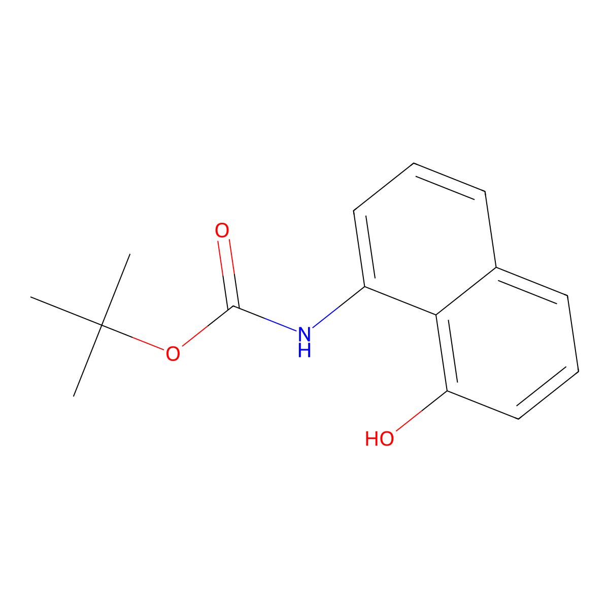 tert-butyl N-(8-hydroxynaphthalen-1-yl)carbamate molecular structure, CAS 2413883-14-2