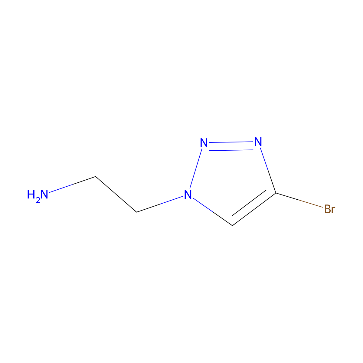 2-(4-bromo-1H-1,2,3-triazol-1-yl)ethan-1-amine molecular structure, CAS 2413883-39-1