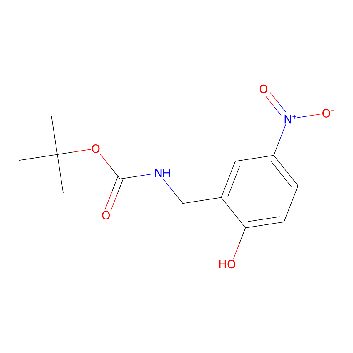 tert-butyl N-[(2-hydroxy-5-nitrophenyl)methyl]carbamate molecular structure, CAS 2413883-41-5