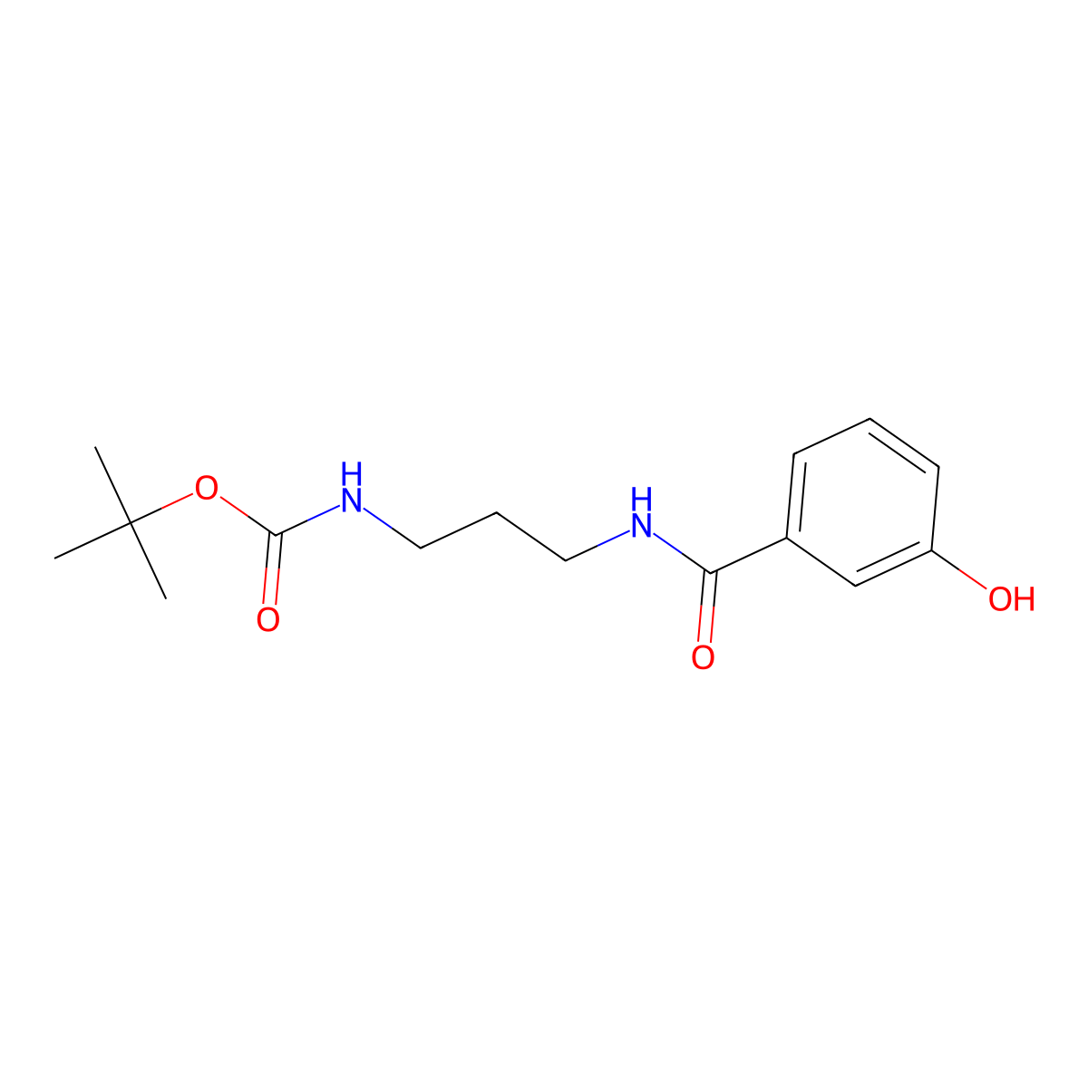 tert-butyl N-{3-[(3-hydroxyphenyl)formamido]propyl}carbamate molecular structure, CAS 2413883-45-9