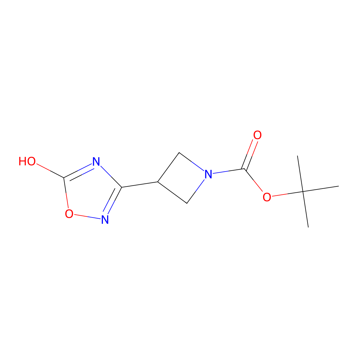 Tert-butyl 3-(5-hydroxy-1,2,4-oxadiazol-3-yl)azetidine-1-carboxylate molecular structure, CAS 2413883-60-8