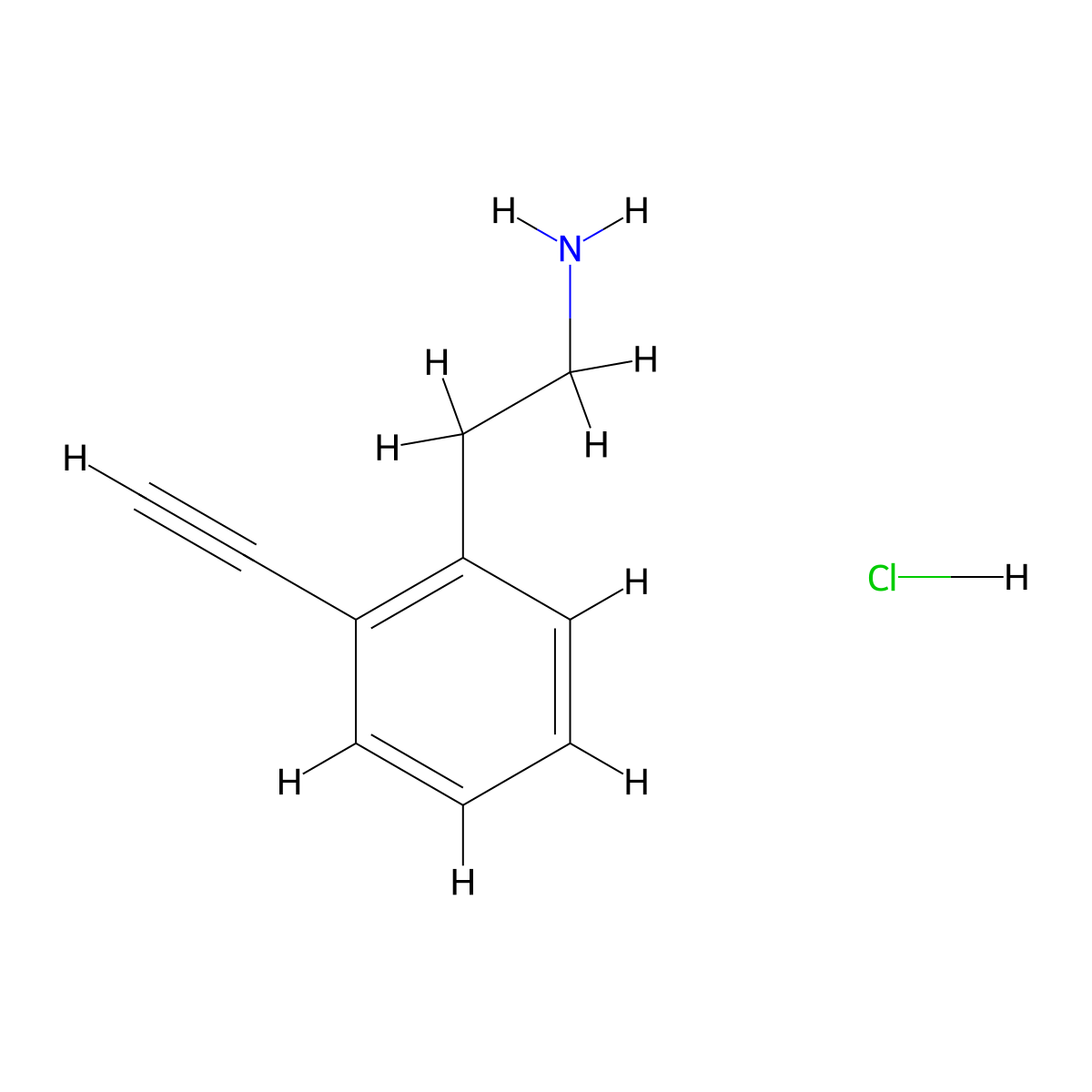 2-(2-Ethynylphenyl)ethan-1-amine hydrochloride molecular structure, CAS 2413884-05-4