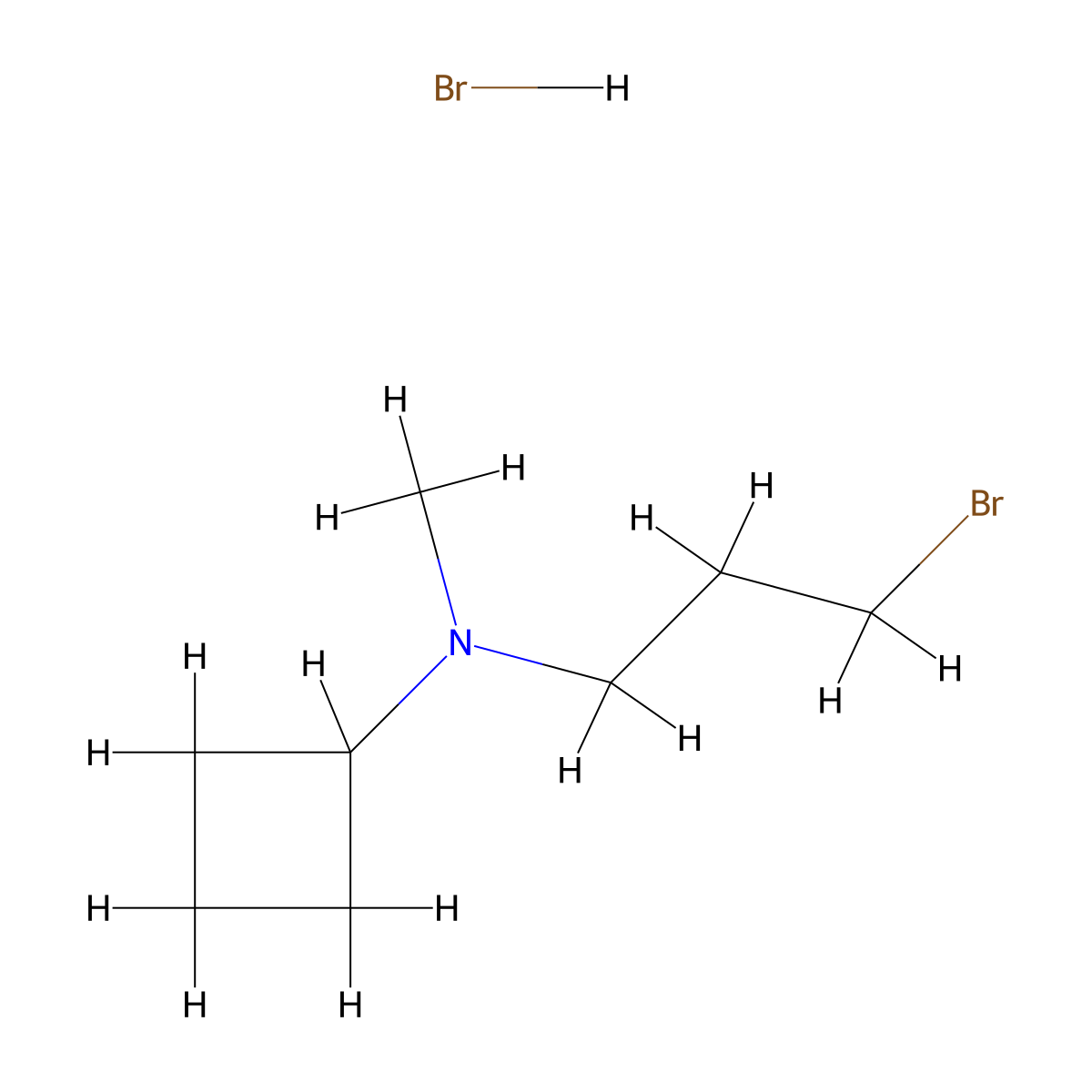 N-(3-bromopropyl)-N-methylcyclobutanamine hydrobromide molecular structure, CAS 2413884-09-8