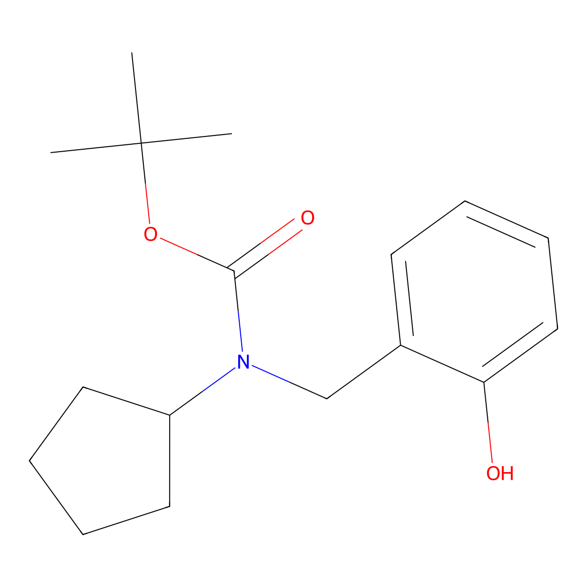 tert-butyl N-cyclopentyl-N-[(2-hydroxyphenyl)methyl]carbamate molecular structure, CAS 2413884-21-4