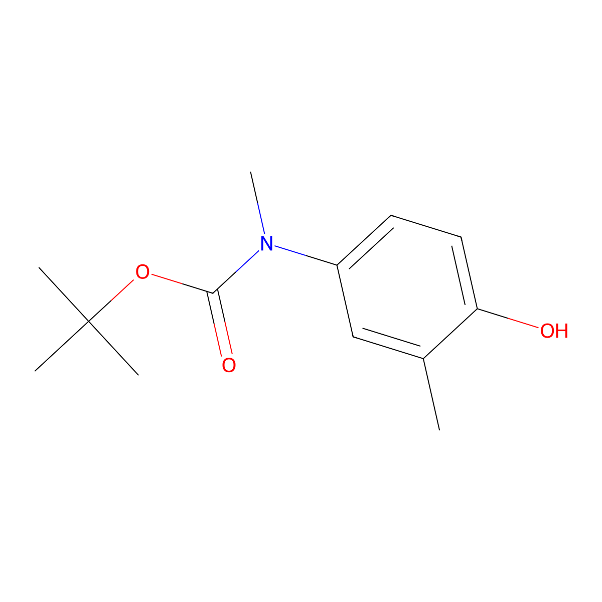 tert-butyl N-(4-hydroxy-3-methylphenyl)-N-methylcarbamate molecular structure, CAS 2413884-29-2