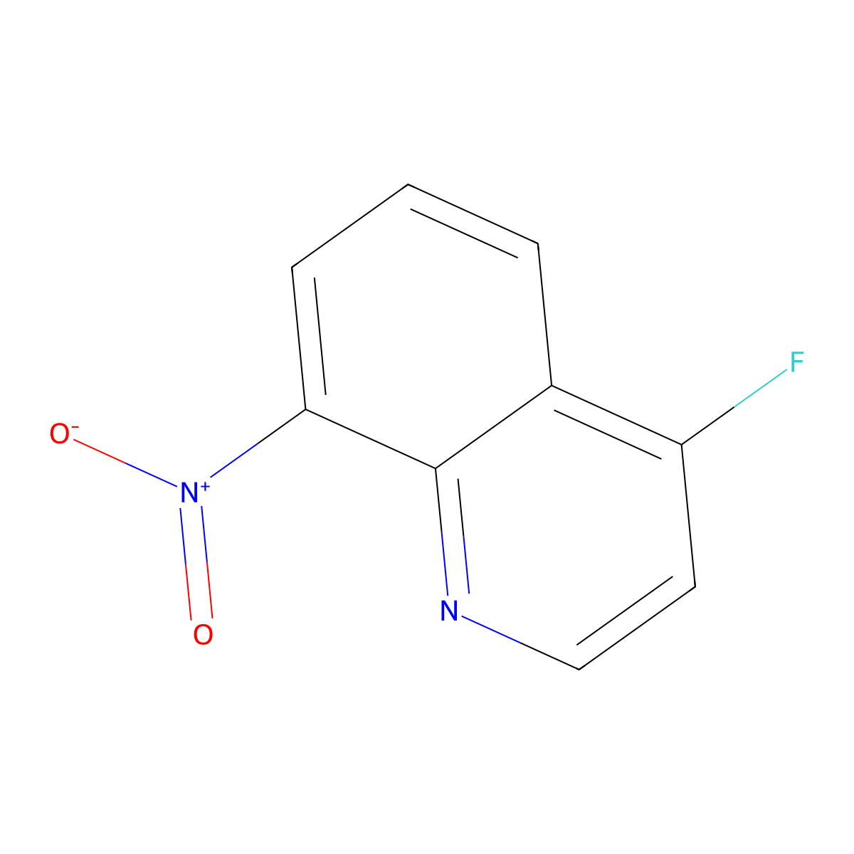 4-Fluoro-8-nitroquinoline molecular structure, CAS 2413884-31-6