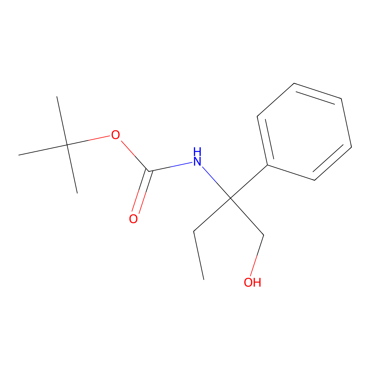 tert-butyl N-(1-hydroxy-2-phenylbutan-2-yl)carbamate molecular structure, CAS 2413884-37-2