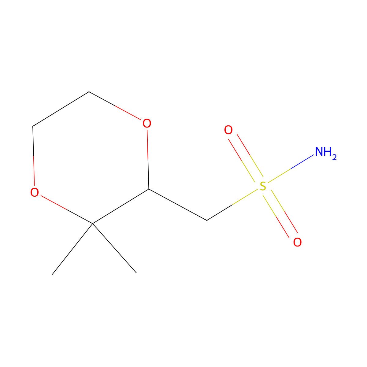 (3,3-Dimethyl-1,4-dioxan-2-yl)methanesulfonamide molecular structure, CAS 2413884-39-4