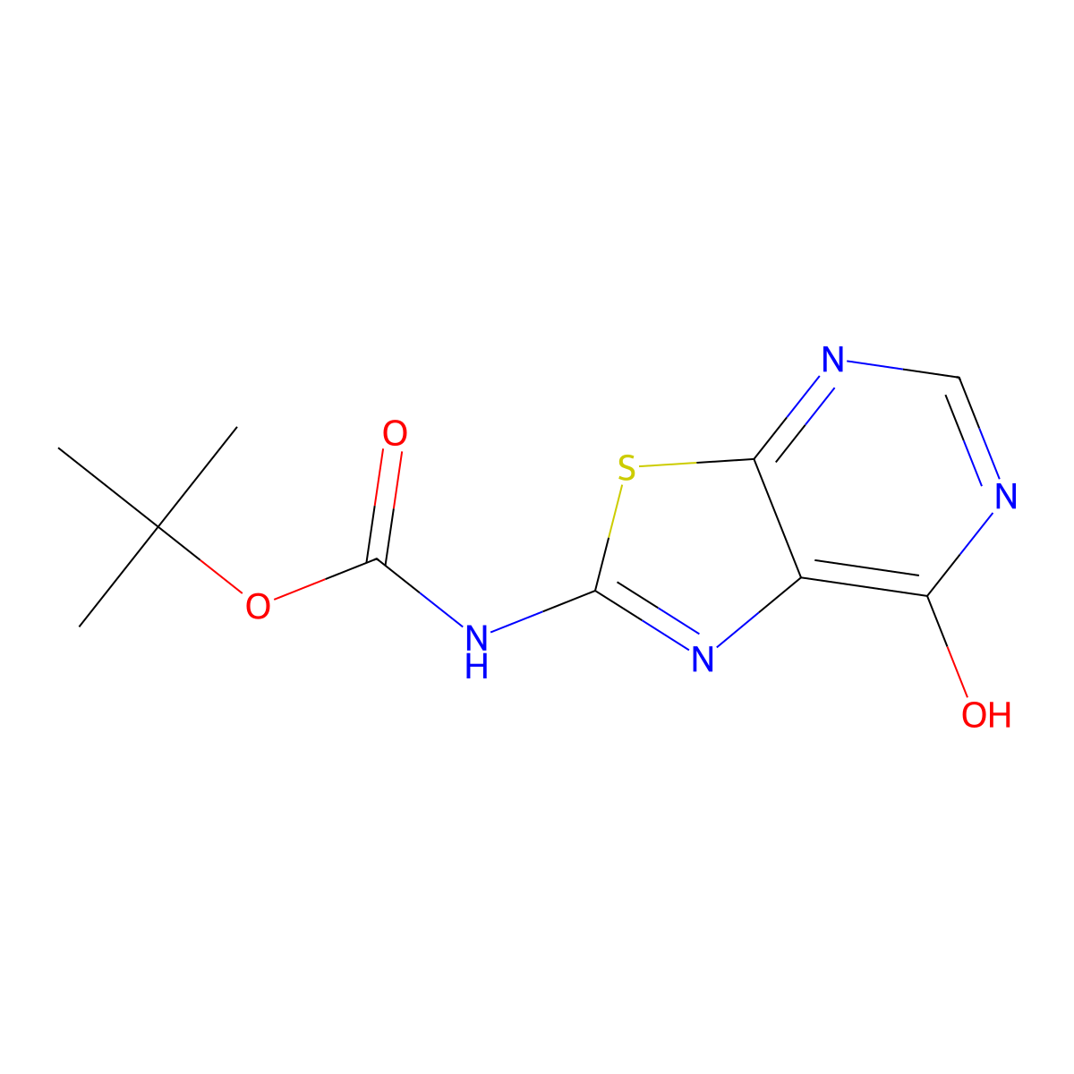 tert-butyl N-{7-hydroxy-[1,3]thiazolo[5,4-d]pyrimidin-2-yl}carbamate molecular structure, CAS 2413884-75-8