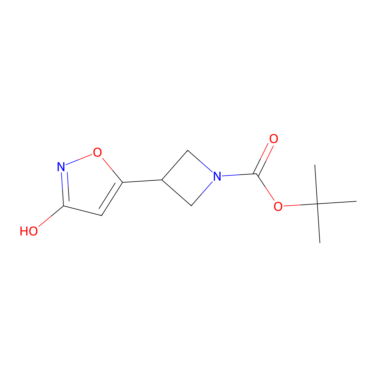 Tert-butyl 3-(3-hydroxy-1,2-oxazol-5-yl)azetidine-1-carboxylate molecular structure, CAS 2413885-15-9