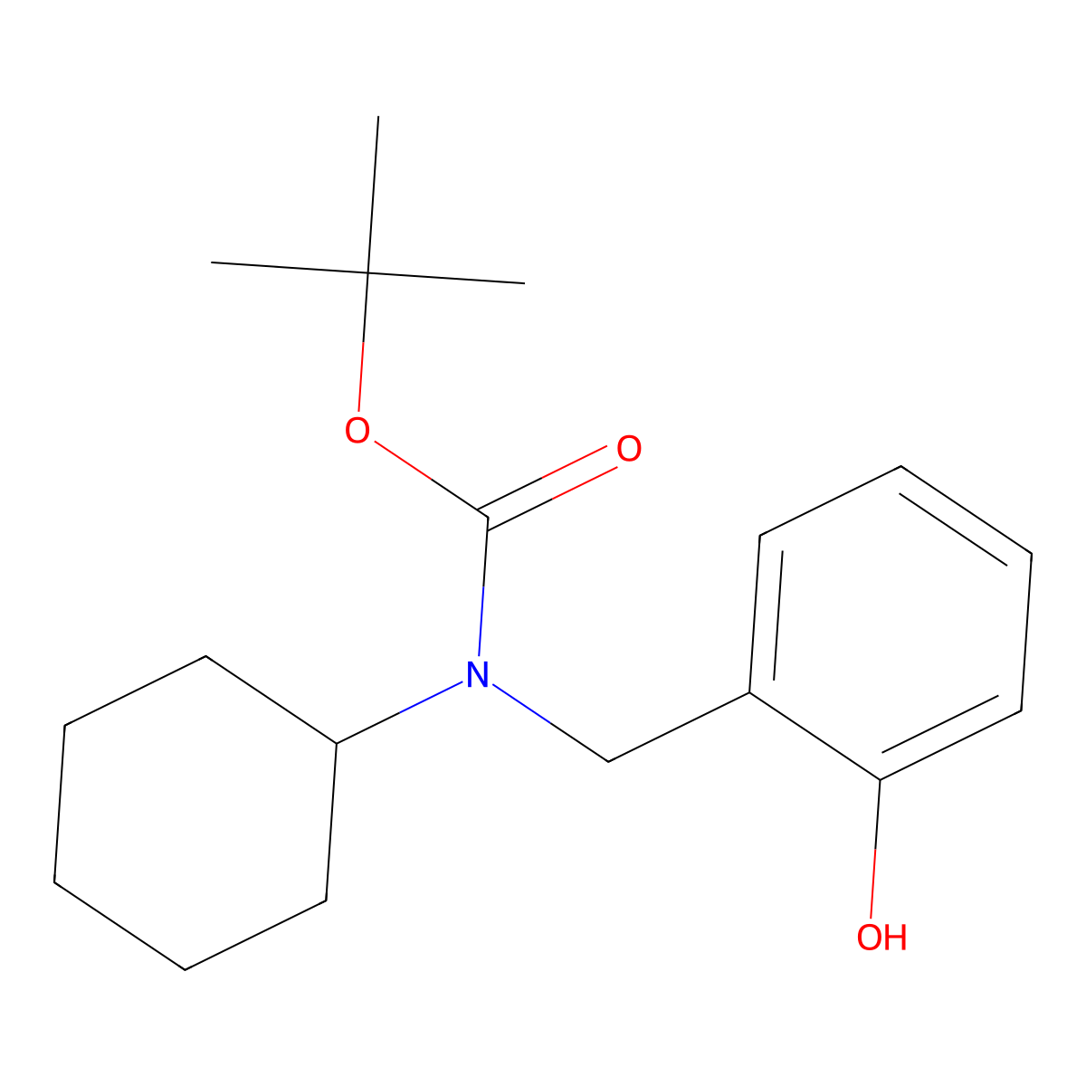 tert-butyl N-cyclohexyl-N-[(2-hydroxyphenyl)methyl]carbamate molecular structure, CAS 2413885-28-4