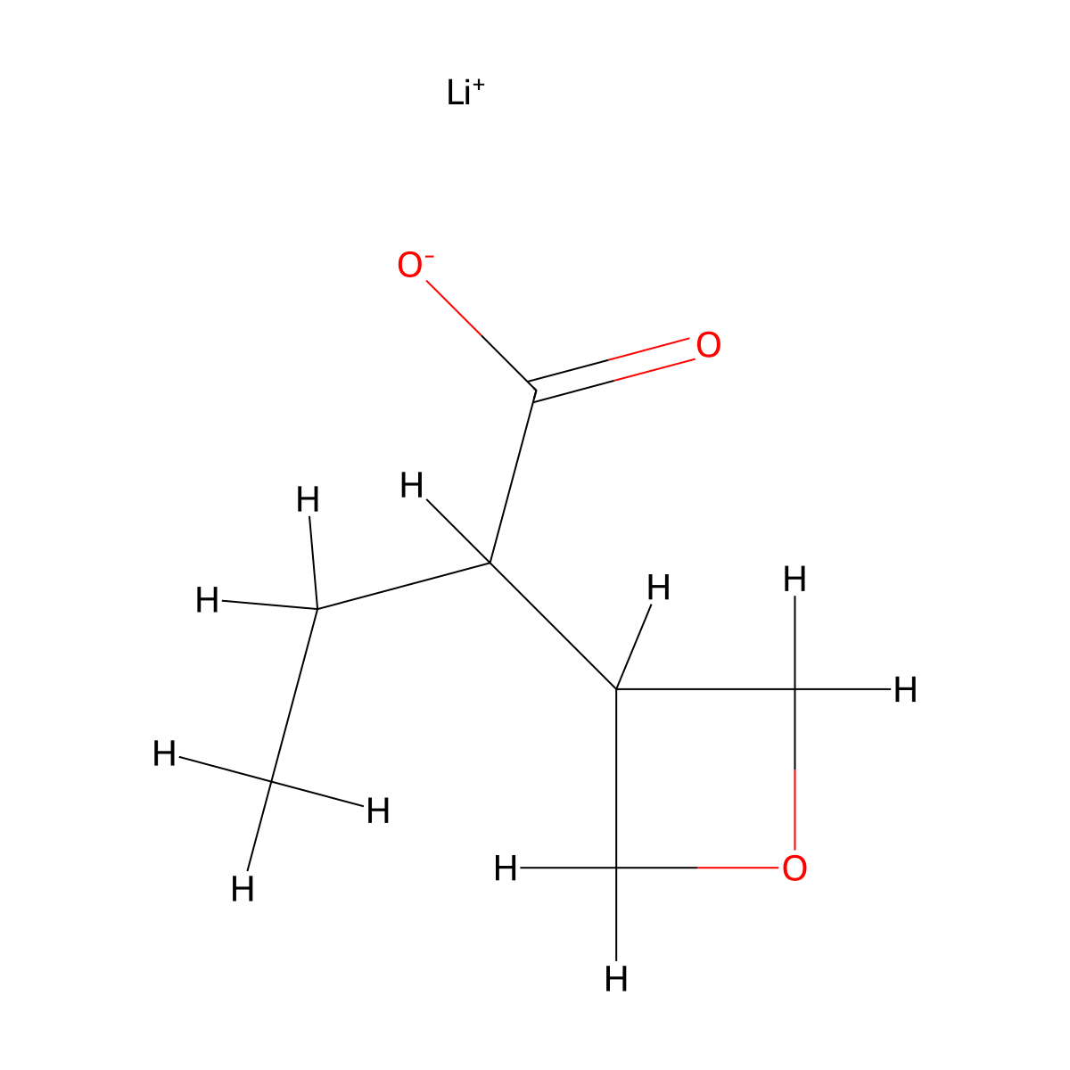 Lithium(1+) 2-(oxetan-3-yl)butanoate molecular structure, CAS 2413885-30-8