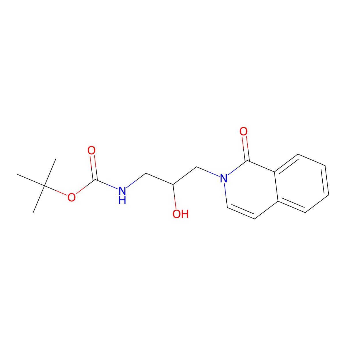 tert-butyl N-[2-hydroxy-3-(1-oxo-1,2-dihydroisoquinolin-2-yl)propyl]carbamate molecular structure, CAS 2413885-33-1