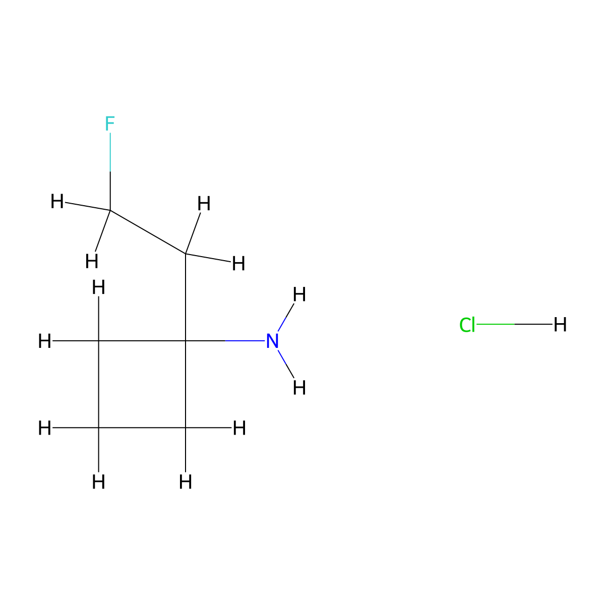 1-(2-Fluoroethyl)cyclobutan-1-amine hydrochloride molecular structure, CAS 2413885-51-3