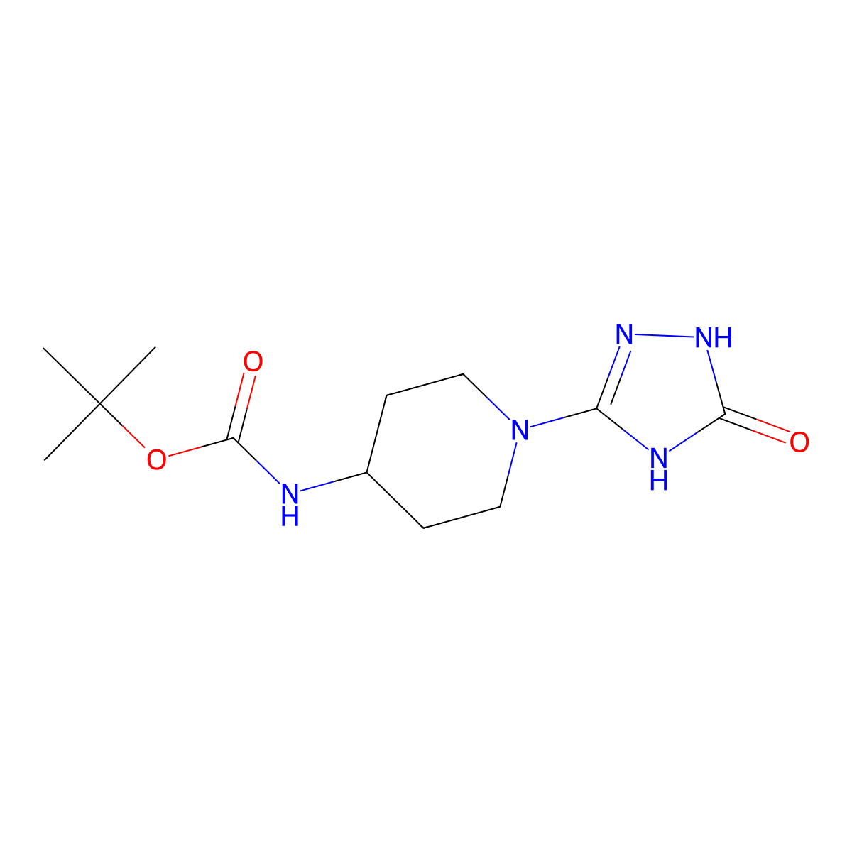 tert-butyl N-[1-(5-hydroxy-1H-1,2,4-triazol-3-yl)piperidin-4-yl]carbamate molecular structure, CAS 2413886-17-4
