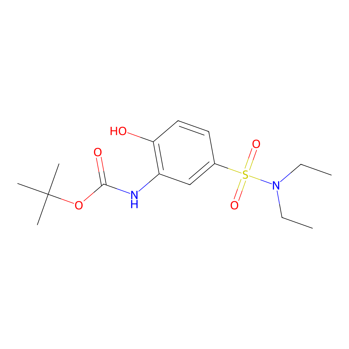 tert-butyl N-[5-(diethylsulfamoyl)-2-hydroxyphenyl]carbamate molecular structure, CAS 2413886-18-5