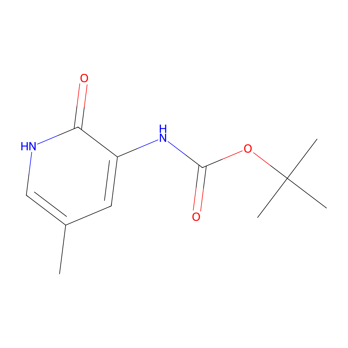tert-butyl N-(2-hydroxy-5-methylpyridin-3-yl)carbamate molecular structure, CAS 2413886-59-4