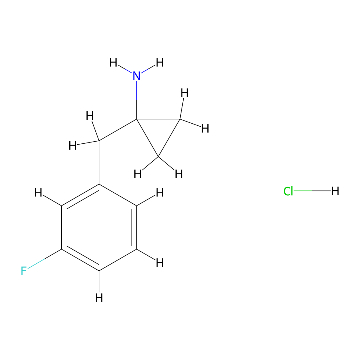 1-[(3-Fluorophenyl)methyl]cyclopropan-1-amine hydrochloride molecular structure, CAS 2413886-60-7