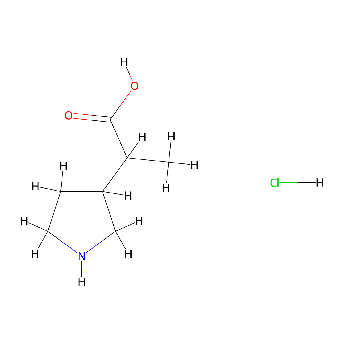2-(Pyrrolidin-3-yl)propanoic acid hydrochloride molecular structure, CAS 2413886-77-6