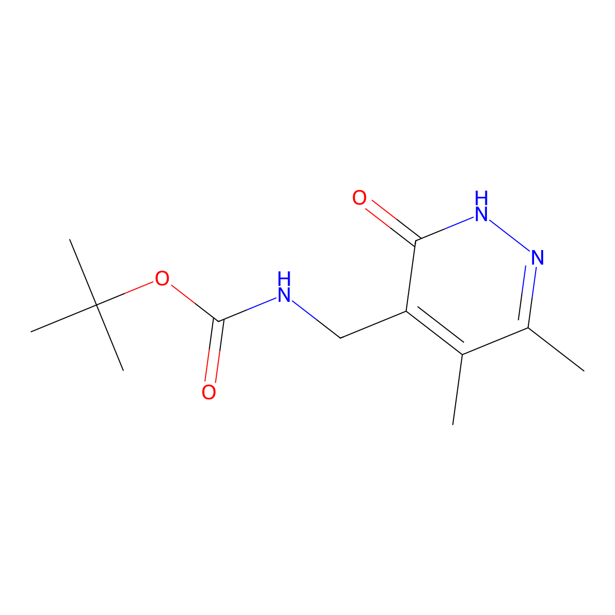 tert-butyl N-[(3-hydroxy-5,6-dimethylpyridazin-4-yl)methyl]carbamate molecular structure, CAS 2413886-78-7