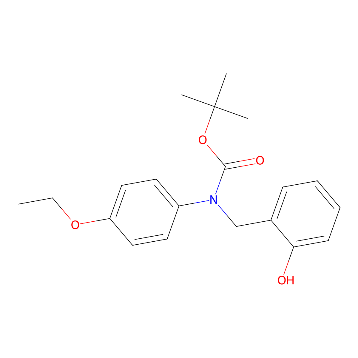 tert-butyl N-(4-ethoxyphenyl)-N-[(2-hydroxyphenyl)methyl]carbamate molecular structure, CAS 2413886-79-8